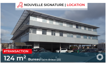Transaction : Saint-Brieuc (22), location de 124 m²de bureaux à l'APAJH