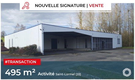 Transaction : Saint-Lormel (22), vente d'un local d'activité de 495 m² au transporteur LEBAST