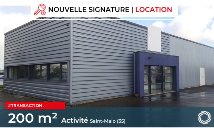Transaction : Saint-Malo (35), location de 200 m² de locaux d'activité