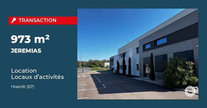 Transaction : STRASBOURG (67), JEREMIAS implante une nouvelle agence à Hoerdt