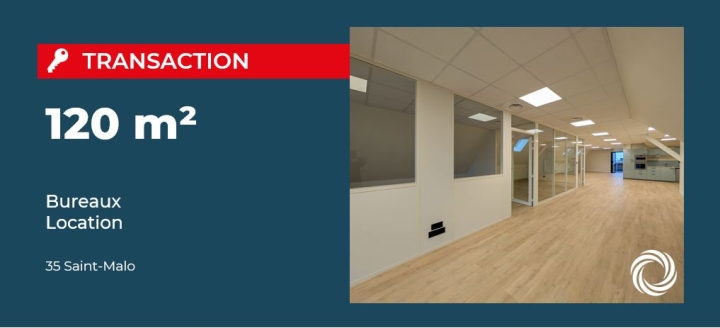 Transaction : Saint-Malo (35), une agence de communication loue 120 m² de bureaux