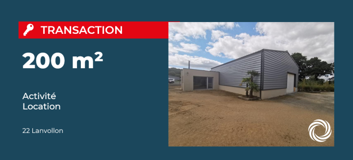 Transaction : Lanvollon (22), Maleska Rénovation prend à bail 200 m² de locaux d'activité