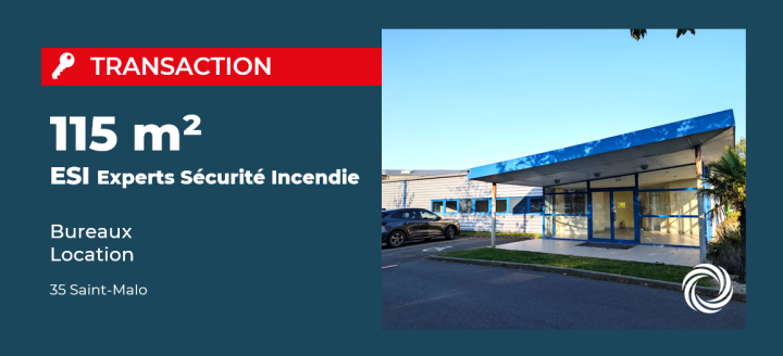 Transaction : Saint-Malo (35), Advenis loue 115 m² de bureaux à ESI GOSI