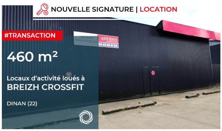 Transaction : Dinan (22), location de 460 m² à BREIZH CROSS FIT