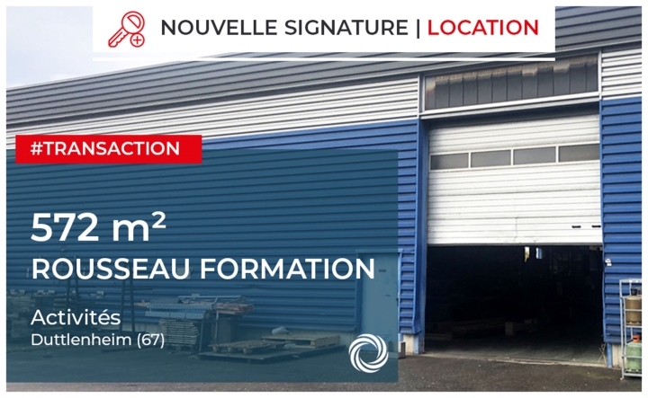 Transaction : ROUSSEAU FORMATION déménage à Duttlenheim (67)