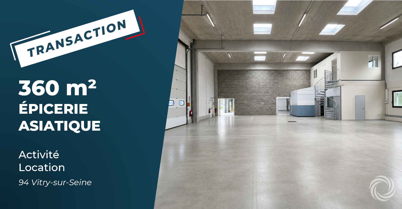 Transaction : Vitry-sur-Seine (94), une enseigne installe sa filiale française dans 360 m² de locaux d'activité